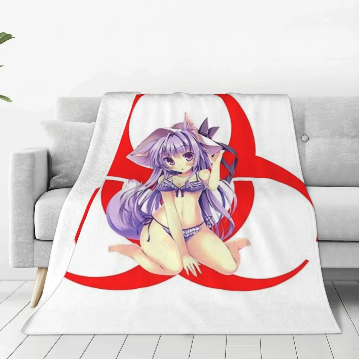 

Biohazard Anime Girl Blanket Flange Textile Decor Portable Super Soft Throw Blankets for Home Office Plush Thin Quilt