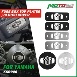 New Stainless Steel Fuse Box Top Plates Powder Coated Clutch Cover Top Silver Black For Yamaha XSR XSR900 XSR 900