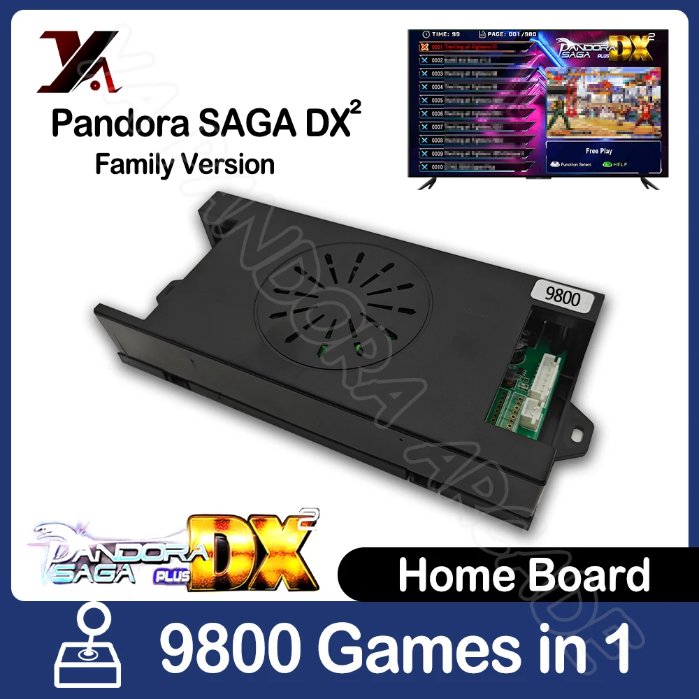 2023 Newest Pandora Saga DX2 Arcade Box 9800 in 1 PCB Games Board Motherboard Mainboard 40P Support HDMI VGA Output Multiplayer