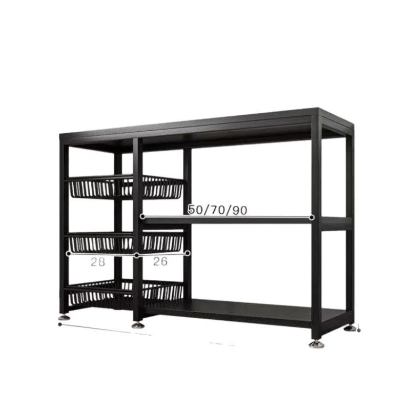 

Kitchen storage Floor-to-ceiling multi-layer storage Thickened storage Multifunctional household vegetable basket shelf