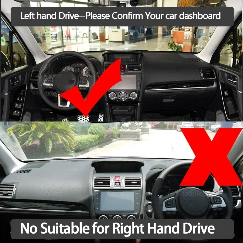 Car Dashboard Cover Avoid Light Pad Instrument Panel Mat Case Carpets for Subaru Forester Xv 2013-2018 SG SH