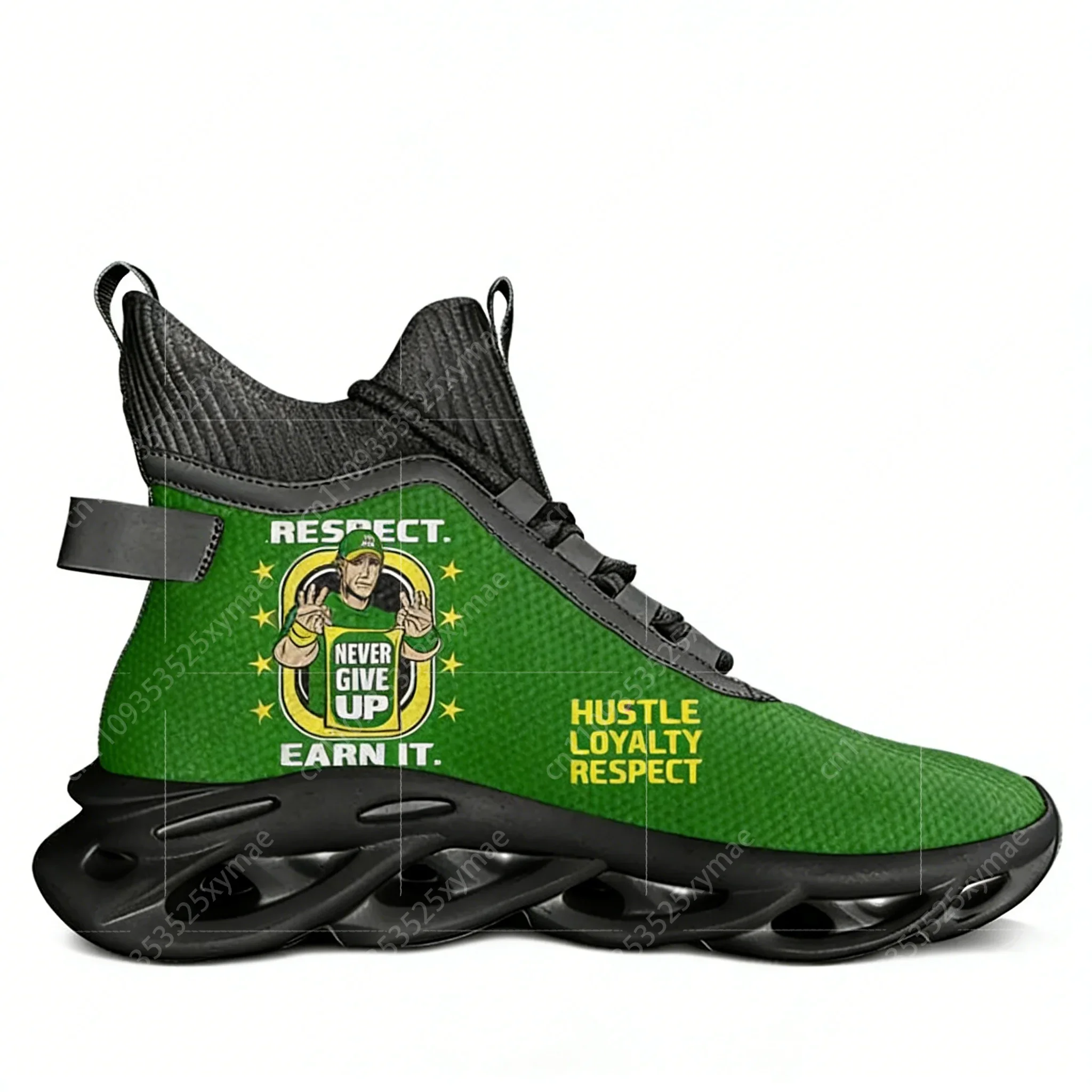 

Кроссовки John Cena 20 Years Never Give High Top Flats: мужские и женские повседневные кроссовки, сетчатая обувь для бега, индивидуальный дизайн