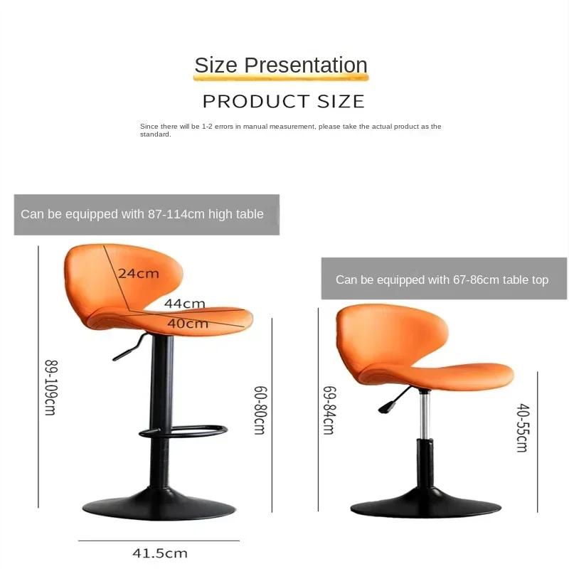 Modern Swivel Bar Cadeiras com encosto alto, Barstools altura do contador, fácil montagem em 3-5 minutos Cozinha Assentos