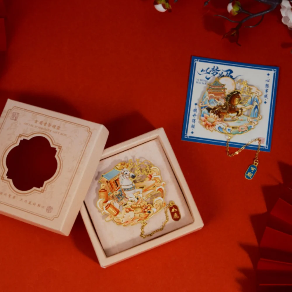 

Закладка для книг в китайском стиле с цепочкой и кисточкой, металлическая, ажурная, в форме линейки, для любителей книг, писателей, читателей, студентов, новогодний подарок