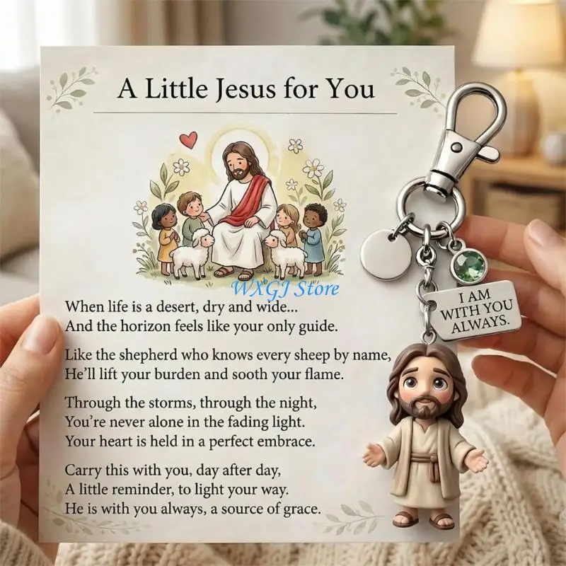 37JE Encouragement Charm Accessory with Engraved Plate and Round Accent, Daily Carry for Backpack, Bag, or Travel Use
