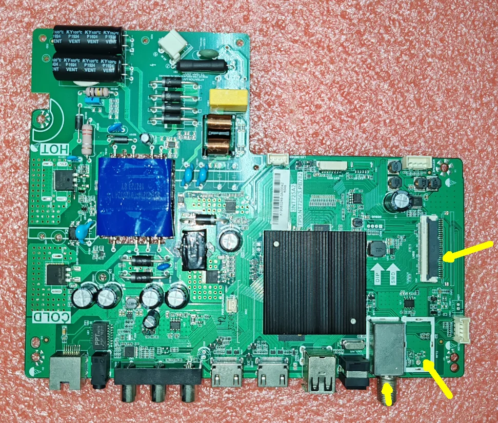 TPD.NT72563.PB782    3NT725A2   Three in one TV motherboard tested well