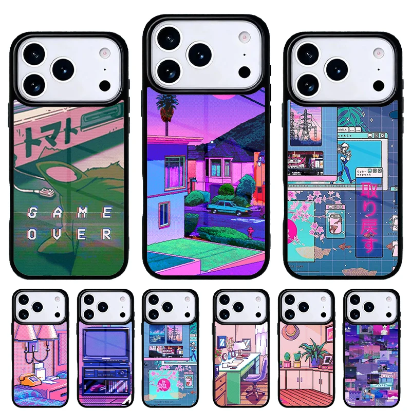 Funda PIXEL AESTHETIC ART GEEK para iPhone 15 Pro Max – Carcasa trasera