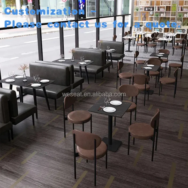 

custom.Modern Lunch Chairs and Tables Canteen Fast Food Iterior Restaurant Furniture Chair Restaurant Cafe Chairs