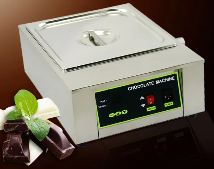 China wholesale small chocolate tempering machine cocoa melting machine chocolate melting warmer pots price with 3 melting pan