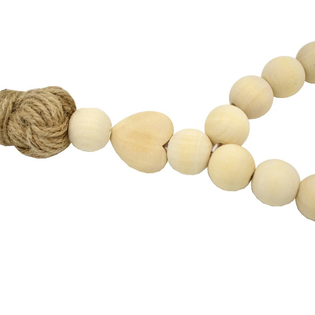 

Wooden Bead Decor Bamboo Home Wall Hanging Beads Crafts Wooden Beads Decor Farmhouse Rustic Home Crafts Peace Faith