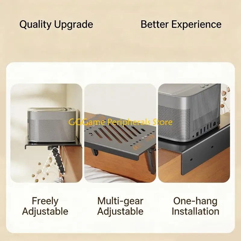

U55B Compactly Projector Support Shelf Projector Stand Offer Stable Mounting And Effortless Adjustment For Various Space