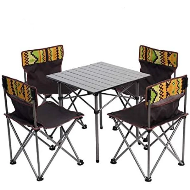 

HUAWELL Lightweight Camping Chair 5-Pack Folding Portable Seat Stool with Shoulder Strap