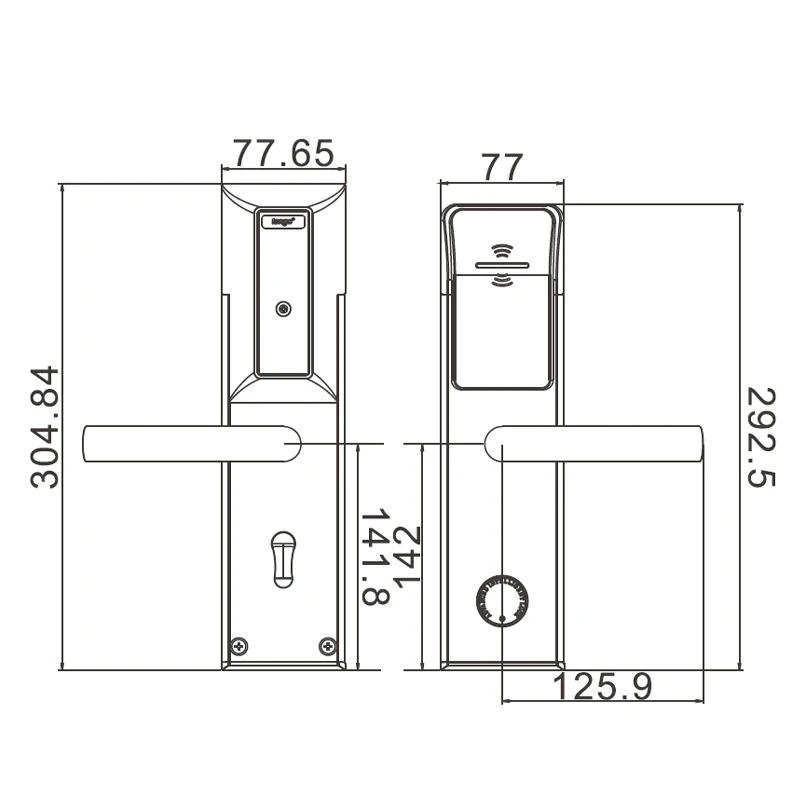 Imagem -04 - Cartão Rfid Eletrônico para Apartamentos de Hotéis e Escritórios Fechaduras 304sus