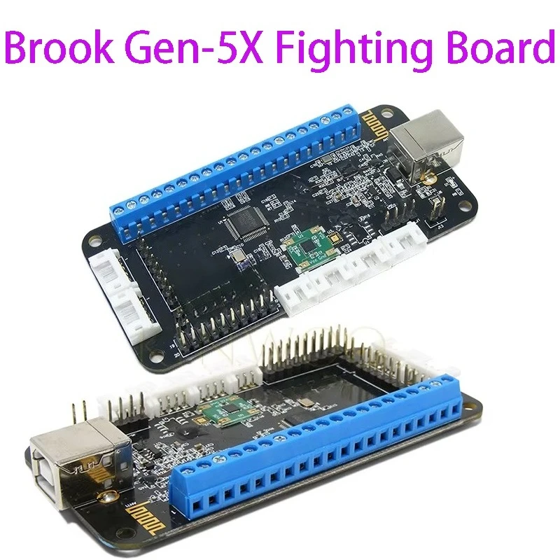 for Brook Gen-5X Fighting Board Multi-Platform Controller with RGB-LED Lighting Effects Supports PS5 Xbox Series X/Switch/PC