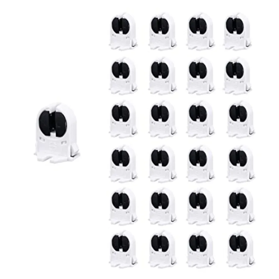 T5 Lamp Holder G5 Base Non-shunted Fluorescent Lamp Socket, VDE Listed T5 Light Socket Tombstone for LED and Fluorescent Tube,
