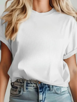 White Unisex Couple Women Men Cotton T-Shirt Casual Oversize Girls Solid Color Tee Top Breathable Balck Shirt Clothing Ventilate