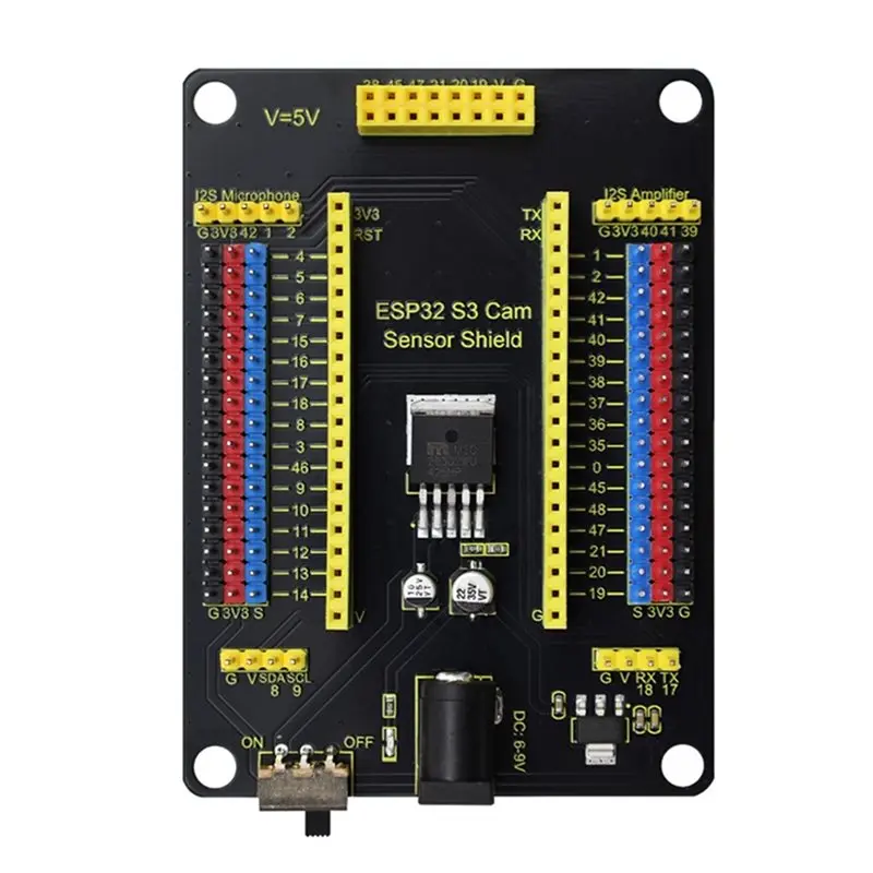 

【РЕКОМЕНДУЕМ】ESP32 S3 Cam Sensor Shield на базе S3 Cam с интерфейсами IIC и DC
