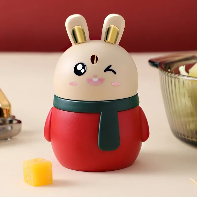 Toothpick Holder Automatic Toothpick Holders Dispenser Cartoon Rabbit Shaped Modern Toothpick Storage Box for Toothpicks