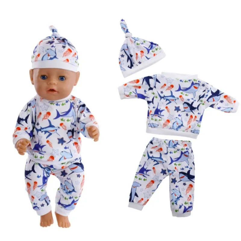 신생아 생일 축제 선물용 인형 옷, 여아용 귀여운 롬퍼 세트, 43cm, 18 인치