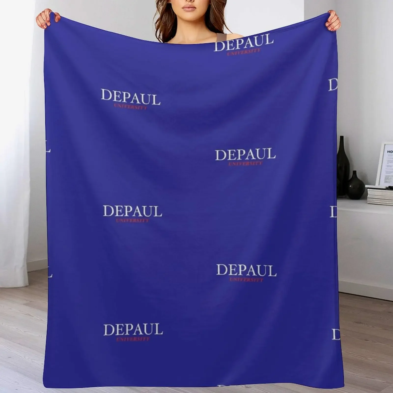 DePaul University Classic Throw Blanket Plush Decoratives Blankets