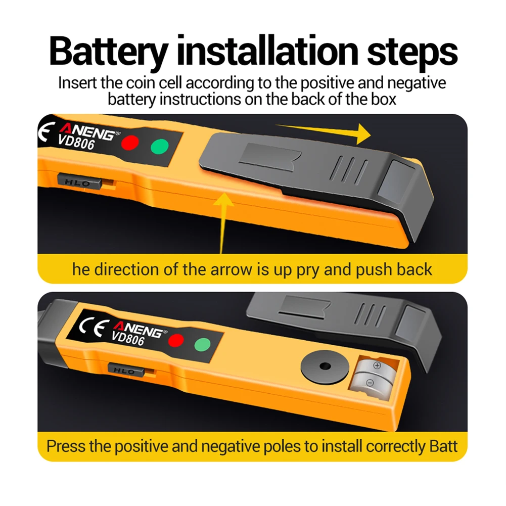 VD806 AC/DC Voltage Tester Pen Current Non-contact Voltage Detector Circuit Tester Electric Indicator Test Pencil