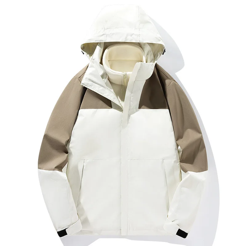 

Outdoor Color Matching Jacket Autumn And Winter Men's Mountaineering Suit Outdoor Sports Casual Breathable Fashion Jacket