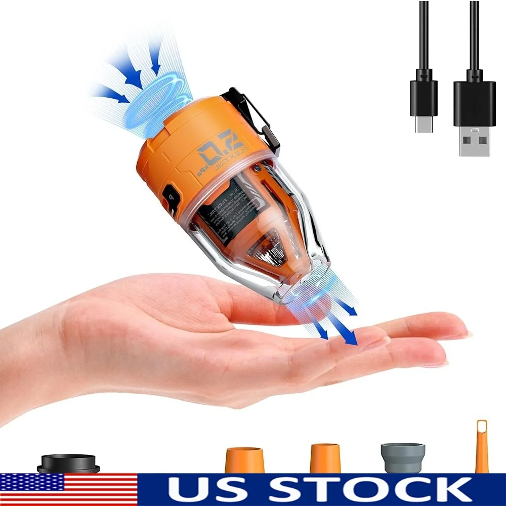 

Electric Air Pump 500Lmin 5Kpa Lightweight Inflatable Pump with LED Light 6 Nozzles Outdoor Camping Use