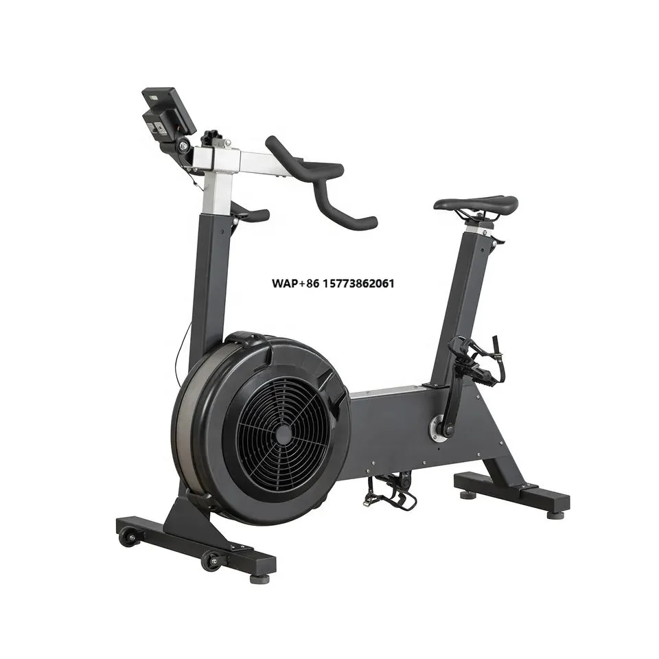 Commercial Gym/Home Fitness Spin Air Bike with Adjustable Wind Drag Resistance Portable Design Exercise Fan Bike
