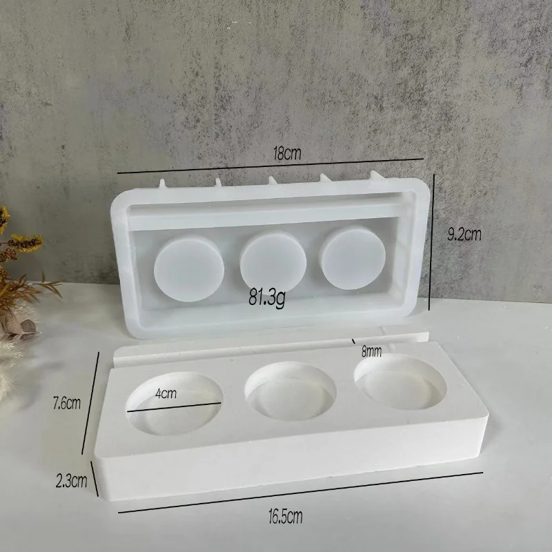 Digital Plugin Silicone Candlestick Soltando o molde, DIY Gypsum Home Decoração, Armazenamento