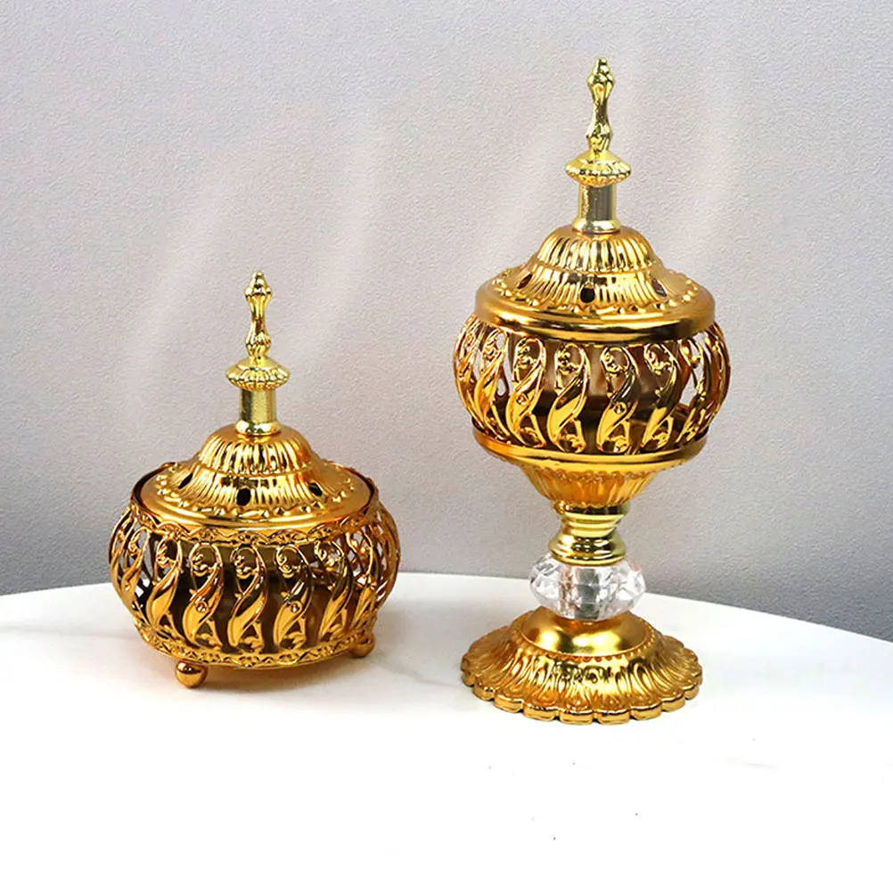 

Incense Burner Metal Desktop Censer Compact Aroma Stove for Bedroom Home Bar Cafe Decoration Gift Set Ornament