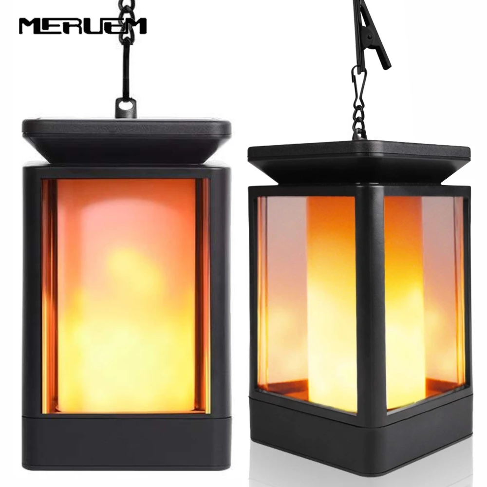 99LED Solar Flame Torch Light-Waterproof Flickering Outdoor Lamp, Landscape Path Decoration for Garden Yard & Patio