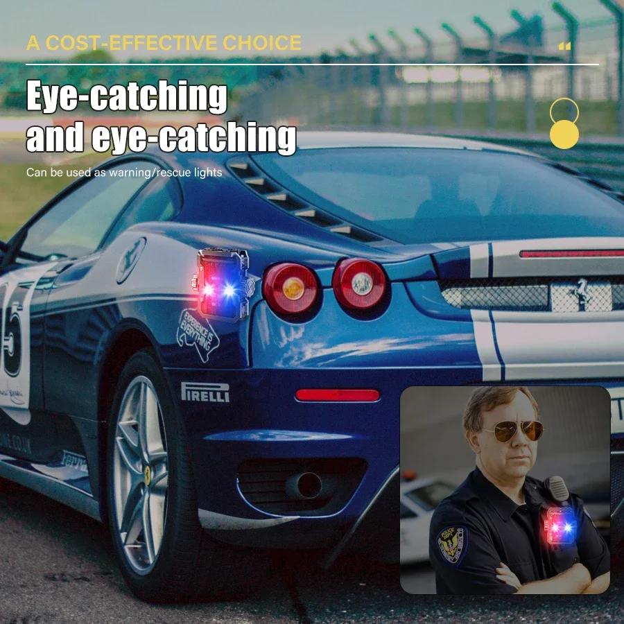 Portable Mini LED Flashlight Finger Gyroscope Type-c Rechargeable Keychain EDC Torch 6-mode Emergency Camping Fishing Lantern