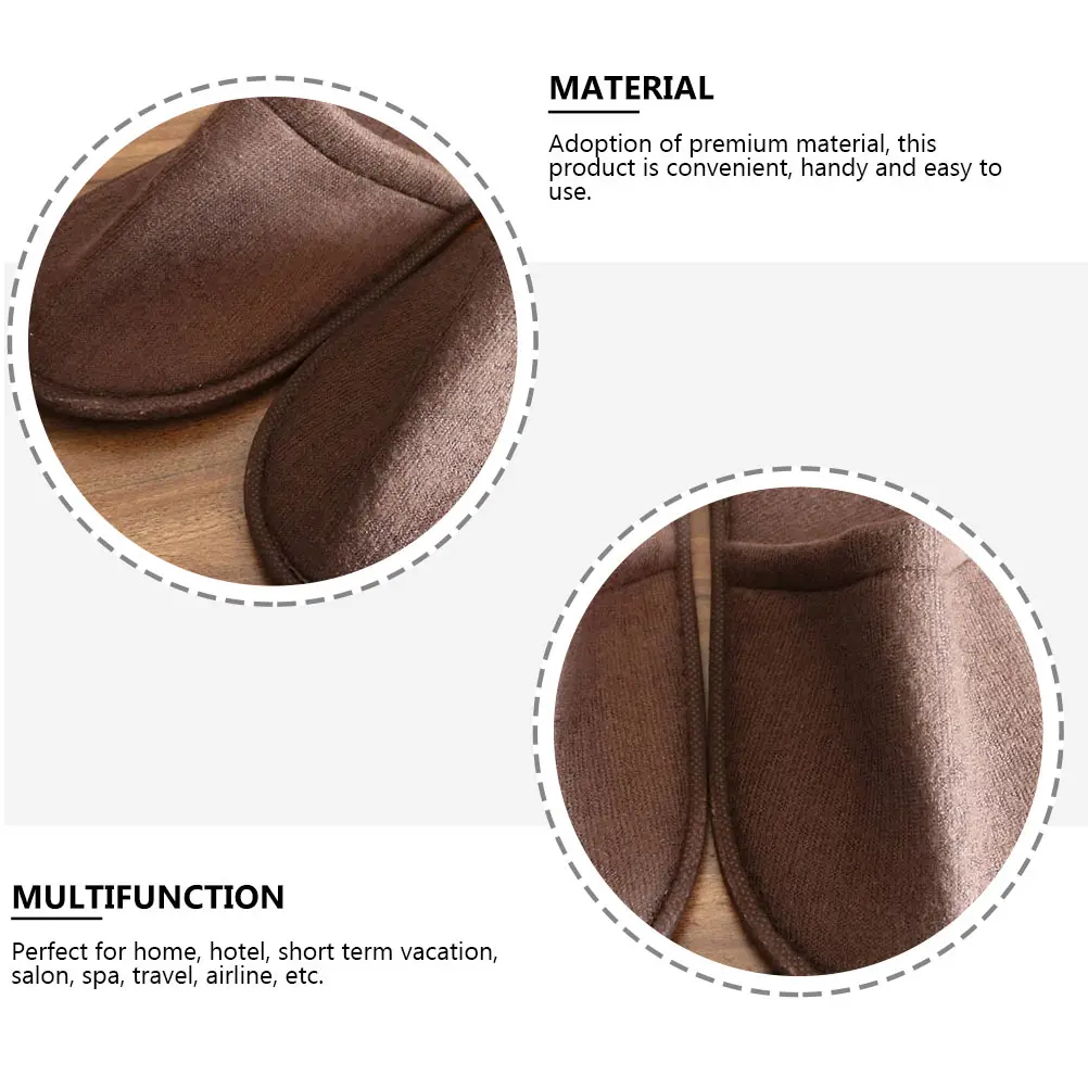 

Disposable Slippers Large Coffee Size Home Hotel Spa Travel Airline Guest Use Lightweight Portable Men Women Shoes Foot Relax