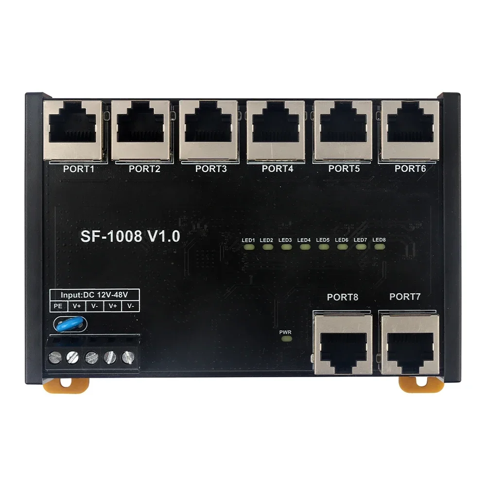 Industrial Ethernet Switch 5 Port 8 Port 100M Network Splitter, Shunt, SF-1005, SF-1008 Support Multiple Industrial Protocols view 4