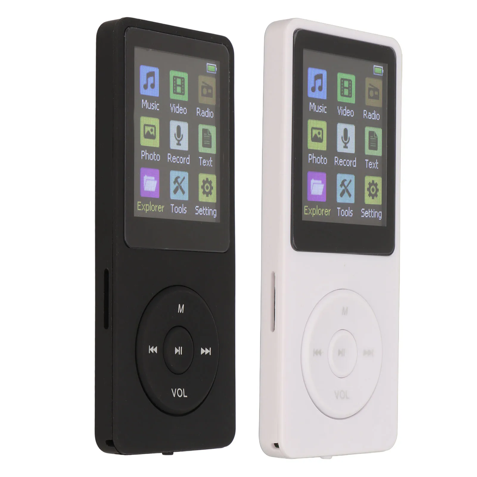 Reproductor de música Digital, pantalla LCD de 1,8 pulgadas, compatible con tarjeta de memoria pequeña, ultrafino, MP3, MP4, con accesorios, reproductor de sonido