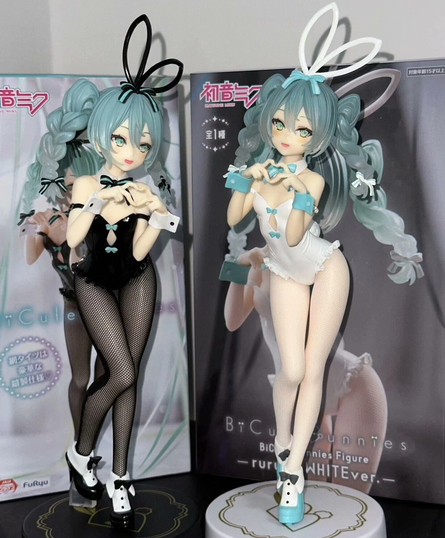 本物の-28-センチメートル初音ミクバニーガールストッキング二種類フィギュアモデル像ボーイズコレクション装​​飾装飾おもちゃギフト