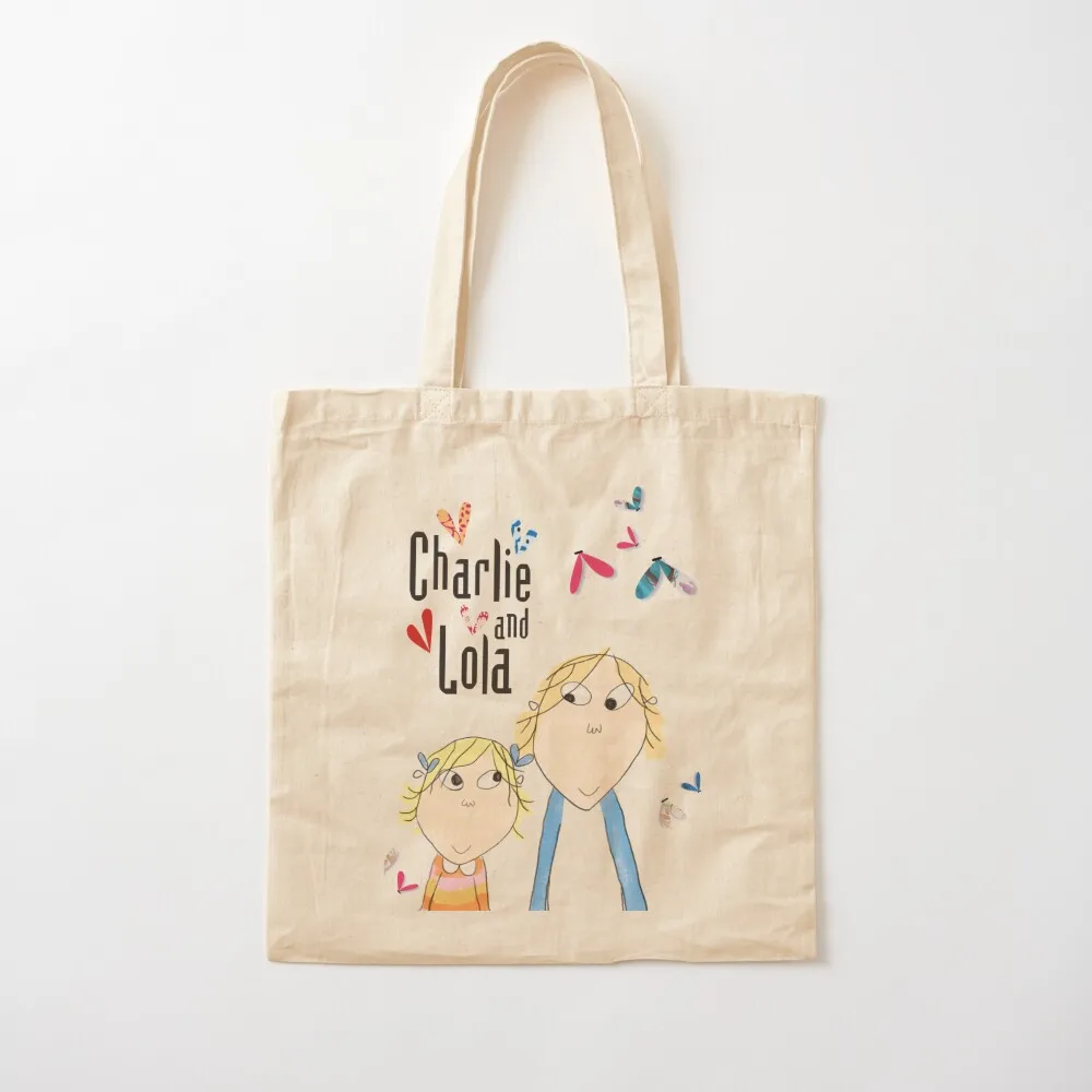 

Charlie and Lola Tote Bag Canvas shoulder bag shopping cart bags tote bags cloth bags Canvas Tote Bag