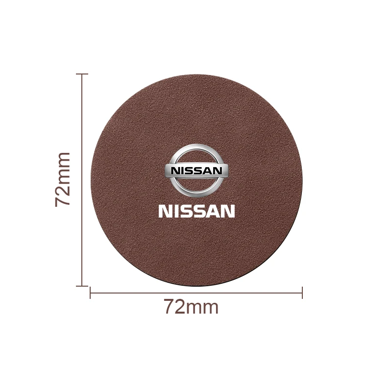 1/2Pcs Hot sale Car Coasters Cup Holder Mats Anti-Slip Cup Pad Accessories For Nissan X-trail Qashqai Note Juke Sentra Patrol