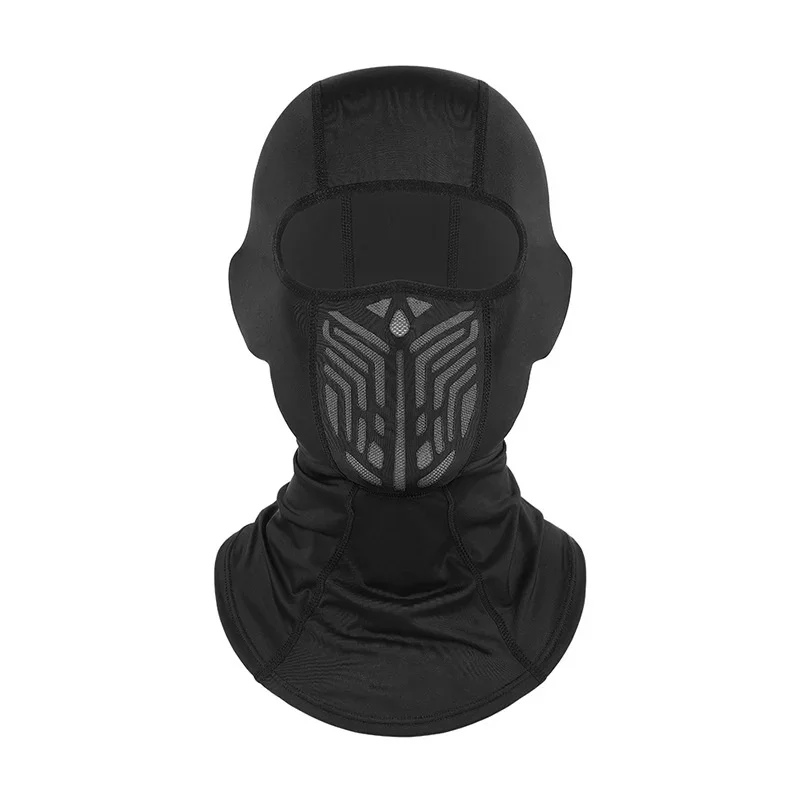 Summer Mesh Ice Silk Skull Mask Thin Full Face Sun Protection Cycling Head Mask Helmet Liner for Outdoor Sports