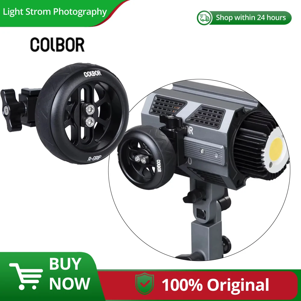 COLBOR PA31C NATO Hand Grip for CL60 CL100X COB LED Video Light Quick Release Mechanism Removable Silicone Loop