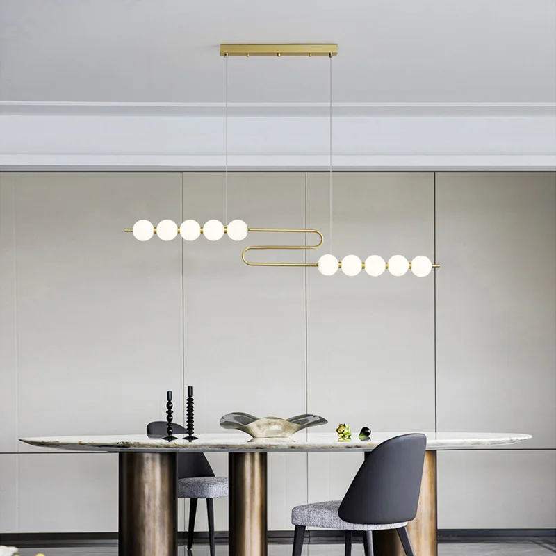 Imagem -03 - Led Pós Moderno Colar de Pérolas Ouro Prata Preto Designer Lustre Iluminação Suspensão Luminária Lampen para Sala Estar