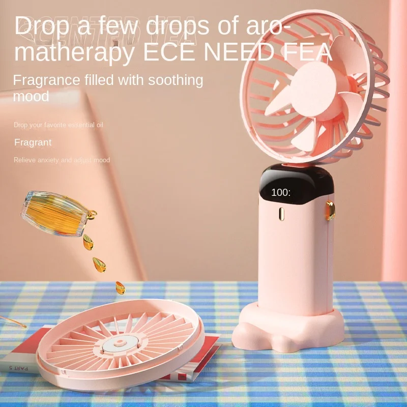 Mały, przenośny wentylator USB Stay Cool On-The-Go — przenośny i ładowany dla studentów i biur