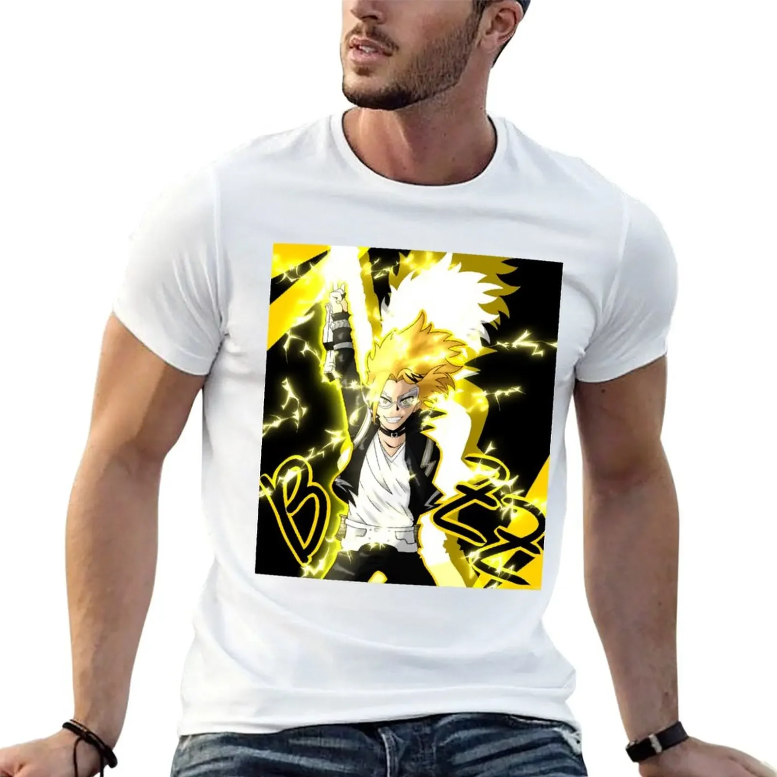 

Denki Kaminari BZZ T-Shirt summer clothes heavyweights men t shirts high quality