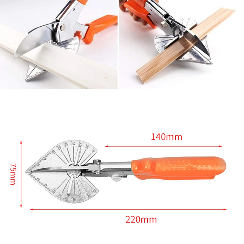 Imagem -06 - Multi Ângulo Miter Shear Cutter Tesoura Ajustável com Lâminas Ferramentas de Corte Manuais para Projetos Faça Você Mesmo 45135 Graus