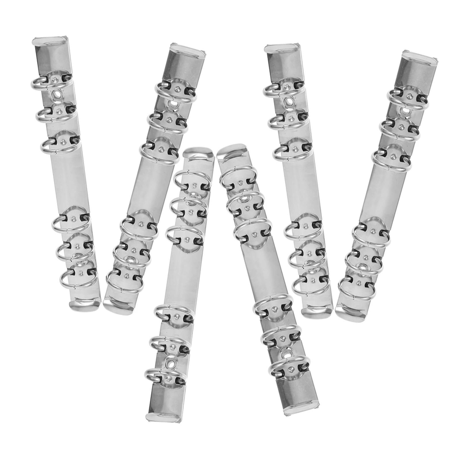 

6Pcs Metal Loose Leaf Binder Rings DIY Book Clips Office Accessories for File Binder Stationery Metal Loose Leaf Binders