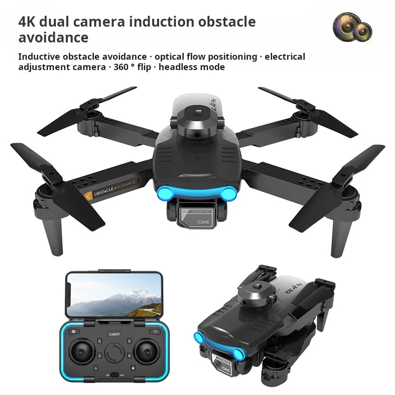 A8 Pro Drone 4K Dual Camera aerial photography Folding Aircraft Four way Obstacle Avoidance Remote Control Aircraft Drone fpv to