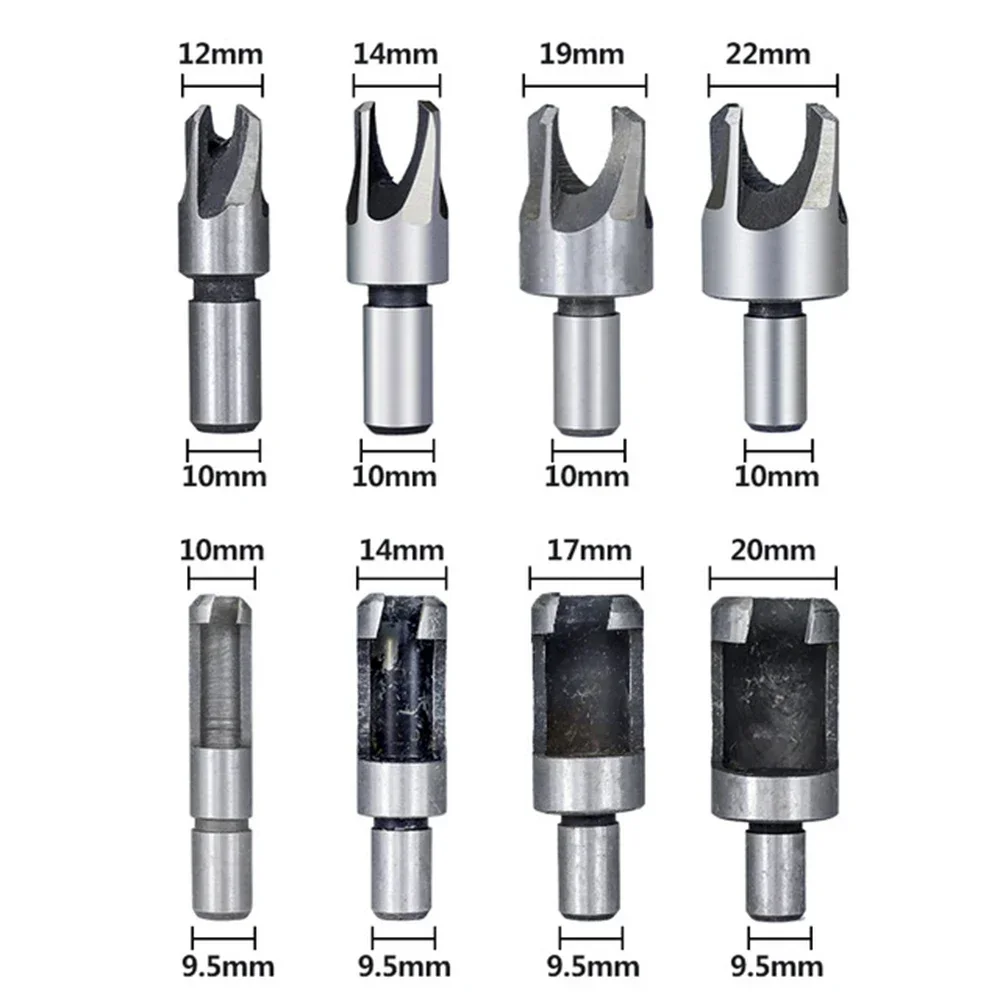 

8pcs Carbon Steel Carpentry Drill Hole Cutter Core Plug Set