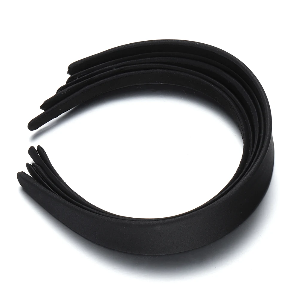 1pc Black Full Wrap Cloth Plastic Headband 1.5-4mm Wide Headband Base for Women DIY Headwear Jewelry Making Accessories view 3