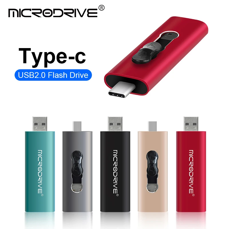 

Type C USB Flash Drive 8GB 16GB Memory Stick Dual Slot USB Flash Drive 32GB 64GB 128GB 256G For Mobile Phone Computer