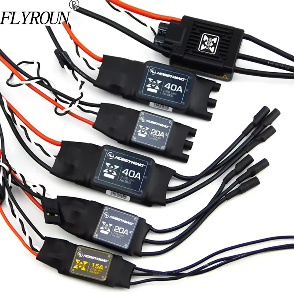 Hobbywing XRotor sin escobillas ESC 2-6S 10A 15A 20A 40A SimonK No BEC alta actualización para ajuste eléctrico multieje de 4 ejes y 6 ejes